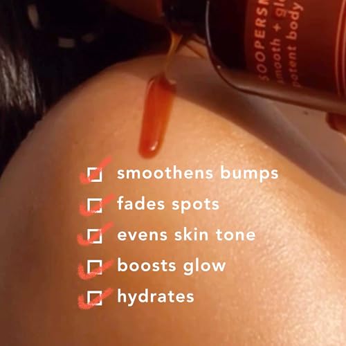 Image of Boofootel SOOPERSMOOTH Body Serum for Bumpy Skin, Dark Spots & Pigmentation | Glycolic Acid, Lactic Acid, Vitamin C, Niacinamide | Body Brightening & Dark Spot Serum | Smooth, Even Skin Tone & Ingrown Hair Treatment | 100g