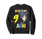 adesso ho 9 anni narvalo animali marini compleanno felpa