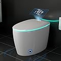 Smart Toilet with Bidet Built-in, Foam Shield Anti-Splash, Auto Open/Close Lid & Flush, Tankless One Piece Elongated Toilets with Heated Seat, Instant Warm Water, Air Dryer, Foot Sensor