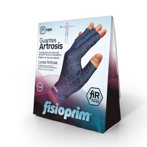 Orto-Flora Guantes para Artrosis Fisioprim – Guantes de Compresión para Manos, Soporte para Dedos y Articulaciones, Alivio y Confort con Tejido Transpirable (Medium)