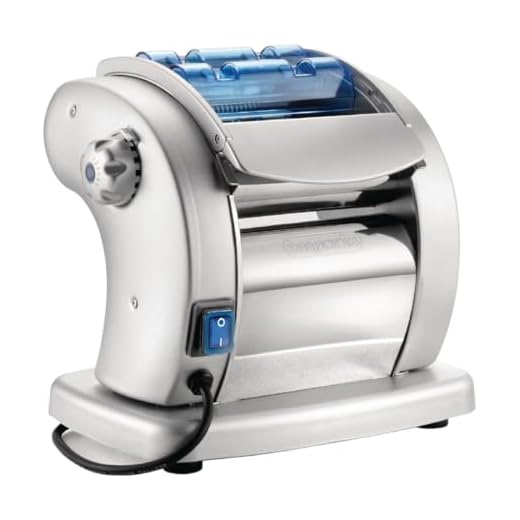 Imperia Pasta Presto Electric Pasta Maker - 100% Non Stick Machine with 2 Built In Cutters, 6 Adjustable Thickness Settings, Make Homemade Italian Noodles Faster and Easier, Great Git, Made in Italy