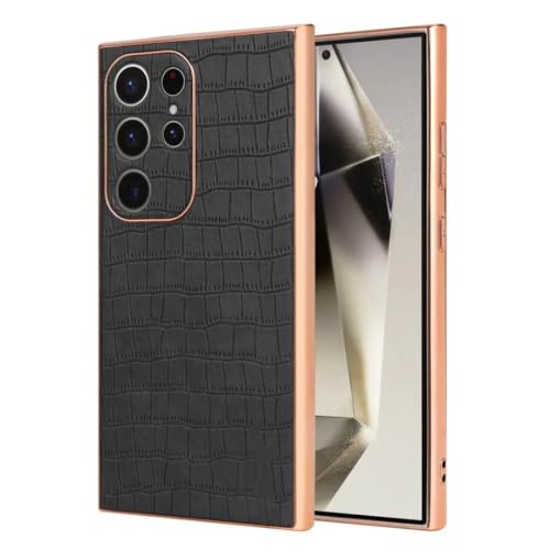 Coque arrière antichoc S22 Plus noire avec finition plaquée élégante