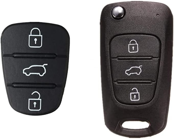 2x 3 Button Remote Key Fob Case Rubber Pad For Hyundai I10 I20 I30 Flip Key Key Shell Case for Car