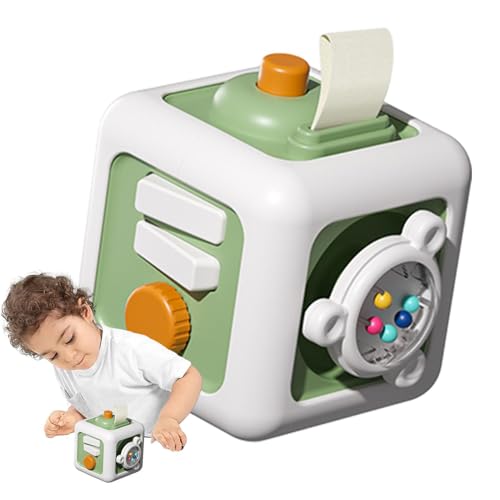 Cubo sensorial educativo de motricidad y Fidget Board de madera para bebés mayores de 2 años