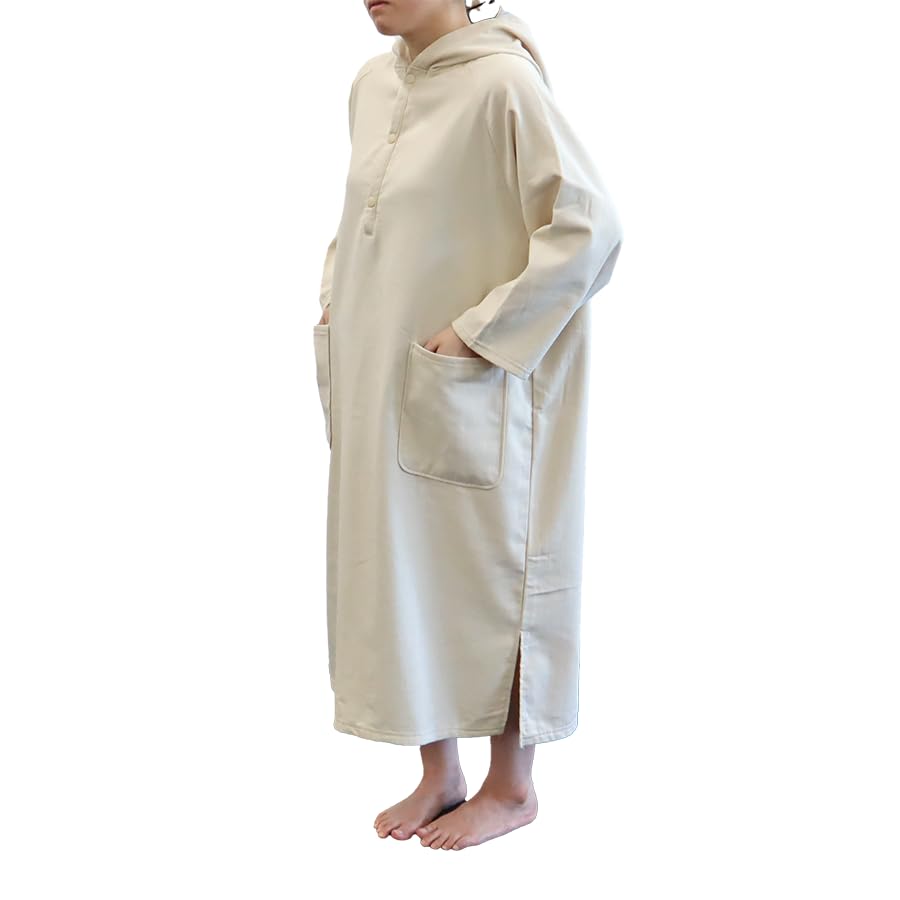 TheSaunaフード付きタオル地サウナポンチョ ベージュ SAUNA PONCHO サウナポンチョ】HARVIA ハルビアオリジナル