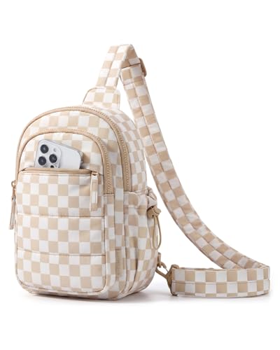 BAGSMART Small Sling Bag for Women, Puffer Crossbody Bag Purses