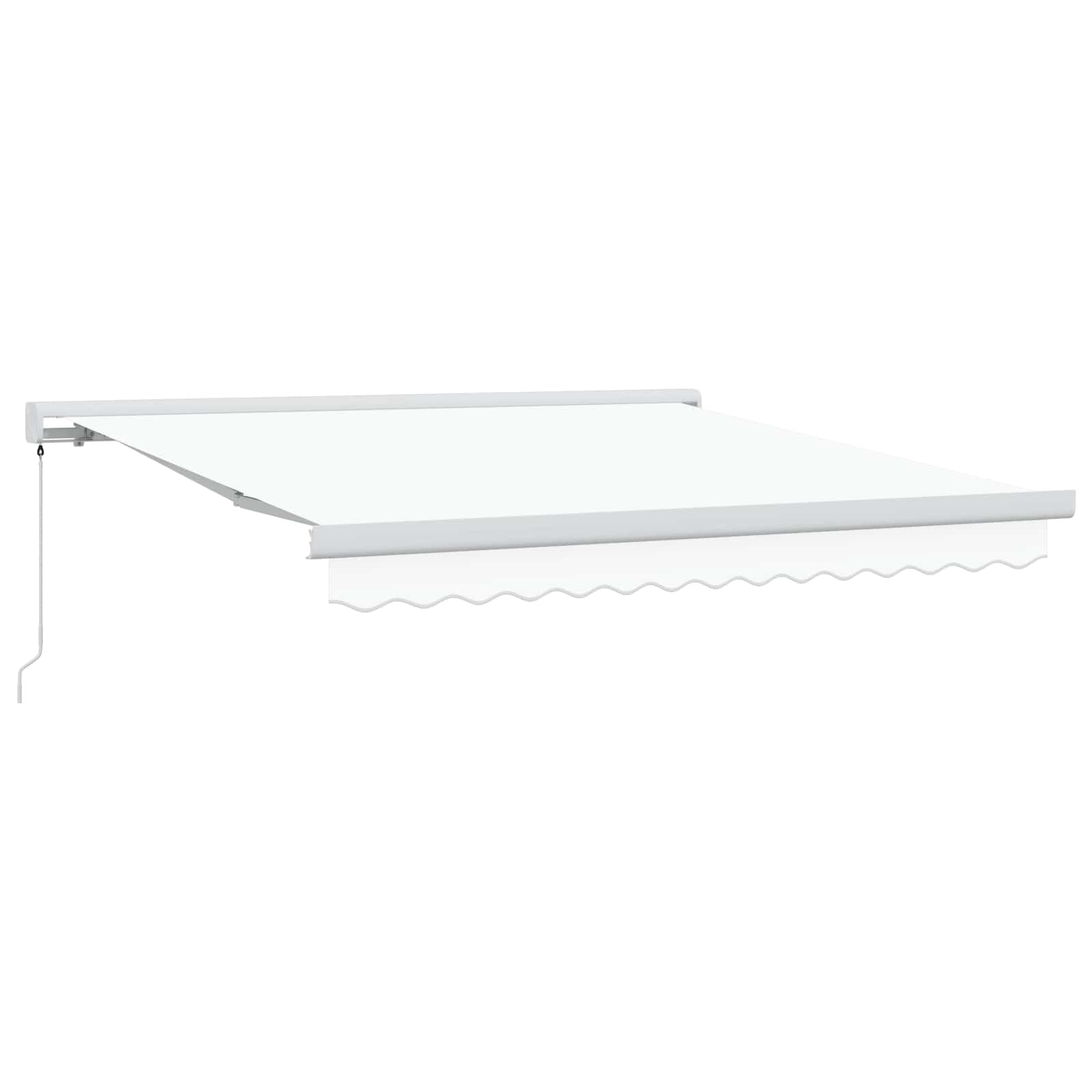 Tenda da sole estensibile bianca, 350 x 250 cm, tela e alluminio