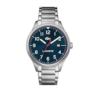 Lacoste Analog Quarzuhr für Herren mit Silbernes Edelstahlarmband – 2011022