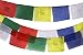 Tibetan Prayer Flag 10 x 10 Inches Large Roll of 25 Flags - Traditional Design with 5 Element Colors - Lung Ta Wind Horse Outdoor Flag - Handmade in Nepal
