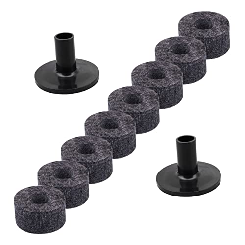 VICASKY Cymbal Felt Pad Replacement 2 Pcs Drum Sleeves Black for Cymbal Stand Drum Supplies