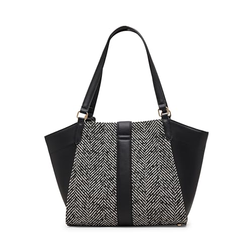 Anne Klein Womens Medium Herringbone Tote with Convertible Strap2