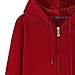 Maiyifu-GJ Men Full Zip Long Sleeve Hoodies Fleece Slim Fit Solid Color Hoodie Winter Warm Hooded Sweatshirt with Kanga Pocket (Red 2,5X-Large)