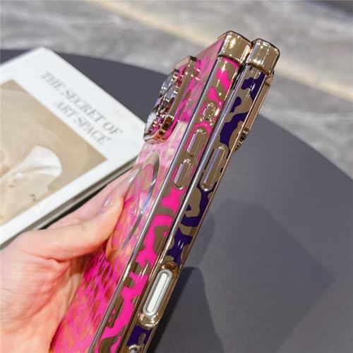 Coque iPhone 17 Air léopard avec aimant intégré et bumper rose - 3