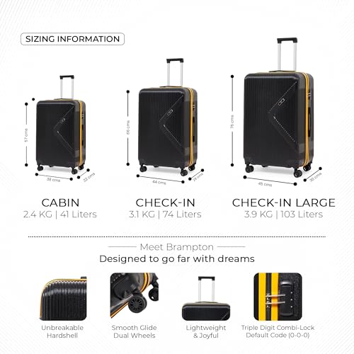 Image of ACEPACK - MEGATRON Set Of 3 Pieces (Small + Medium + Large) Trolley Bag, Lightweight Luggage Suitcase With Spinner 8 Wheel, Unbreakable Polypropylene Hard Shell, In-Built Number Lock, 3 Years Warranty