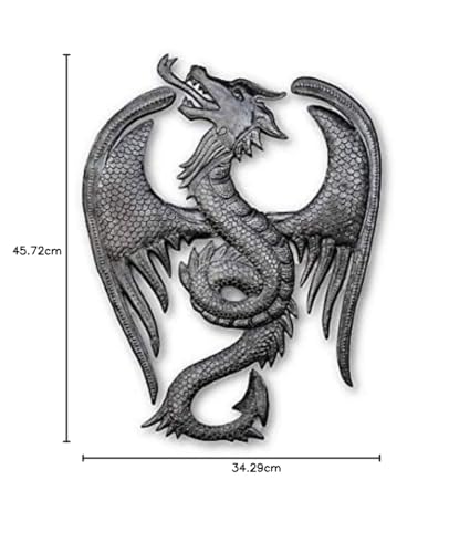 Cadeau fantasy idéal avec ce dragon en métal pour décoration murale celte - 6