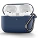 Easyworld Compatible AirPods Pro Case Cover, Silicone Protective Cover for Airpod Pro Case 2019 (Front LED Visible) Navy Blue