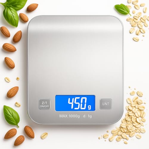 Balança De Cozinha Inox Digital À Prova D’Água Visor LCD Com Tara...