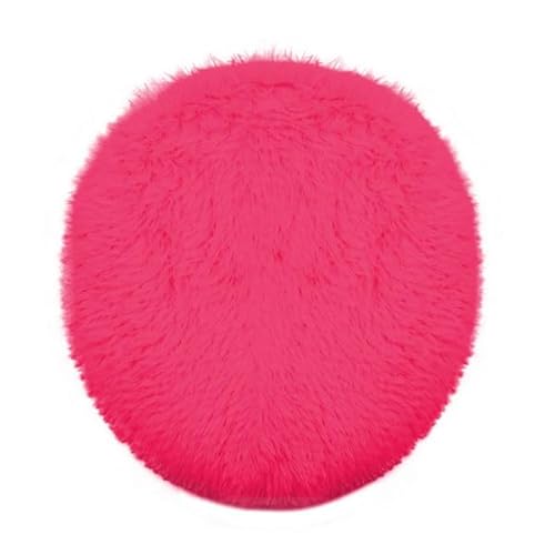 Insun Soft Fluffy Toilet Seat Cover, Washable Absorbent Lid Cover, Adjustable Non Slip Backing for Most Bathroom Toilet Lids Hot Pink 17.7