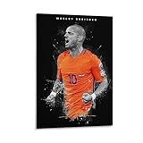 GENERIC サッカー スポーツ ウェズレイ スナイデル ポスター 装飾画 キャンバス 壁アート リビングルーム 寝室 絵画 フレームスタイル 08x12インチ(20x30cm)
