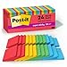Post-it Super Sticky Notes, Rainbow Pack, Sticks and Resticks, Call out Important Information, Value Pack, 3 in. x 3 in, 24 Pads/Pack, 70 Sheets/Pad (654-24SSAN-CP)