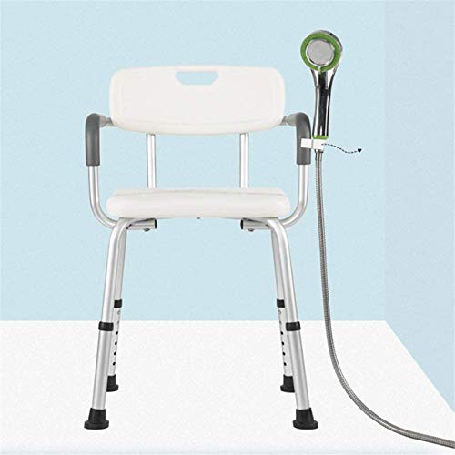 Ddtp Stools,Shower Seat Shower Chair Heavy Duty Height-Adjustable Portable Shower Stool With Arms And Back Seat Shower, Non-Slip Safety Bath Lift Load Weight 150Kg #TOP25