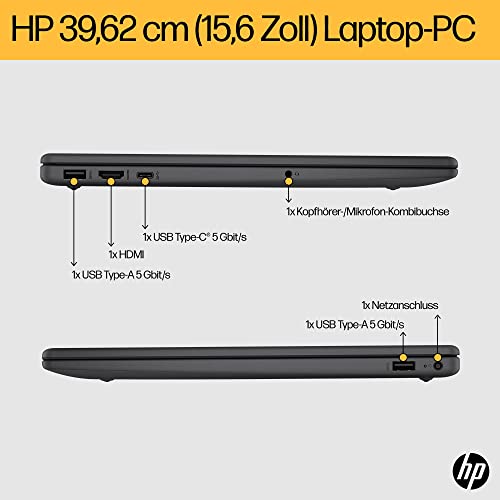 HP Laptop | 15,6" FHD Display | AMD Ryzen 3 7320U | 8 GB DDR4 RAM | 256 GB SSD | AMD Radeon-Grafik | Windows 11 Home | QWERTZ Tastatur | Schwarz – Bild 5