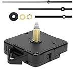 Geräuschloses Uhrwerk Set, Uhrwerk für Wanduhr 24MM, Inklusive Zeiger für Stunden, Minuten und Sekunden, Robustes Ersatzteil-Kit für Uhrreparatur und DIY-Projekte, Schwarz (Schwarz)