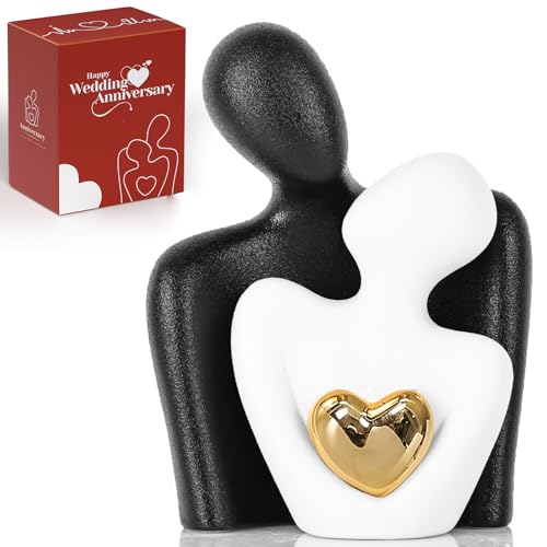 Mini statue de couple, support TV, articles de décoration pour salon et chambre à coucher, sculpture abstraite, décoration de la maison, amour, cadeaux...