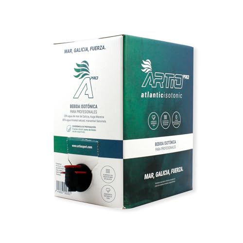 ARTIO PRO (5 litros) - Bebida isotónica elaborada con un 20% de agua de mar y 78 minerales biodisponibles que proporcionan la mejor hidratación. Bebida refescante y natural. Sin azúcares.