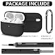 Inesore Compatible with Airpods Pro 1st/2nd Generation hülle Cover, Silicone Protective Case for Apple Airpods Pro 2 USB-C Charging Case with Cleaner Pen, for Women Men-Black