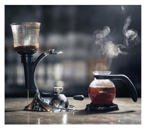 Siphon Kaffeemaschine, Syphon Kaffeemaschine, Vakuum-Siphon-Kanne aus Glas im japanischen Stil, 3 Tassen, Tisch-Siphon-Kaffeemaschine aus Glas, 500 ml, for Kaffee oder Tee