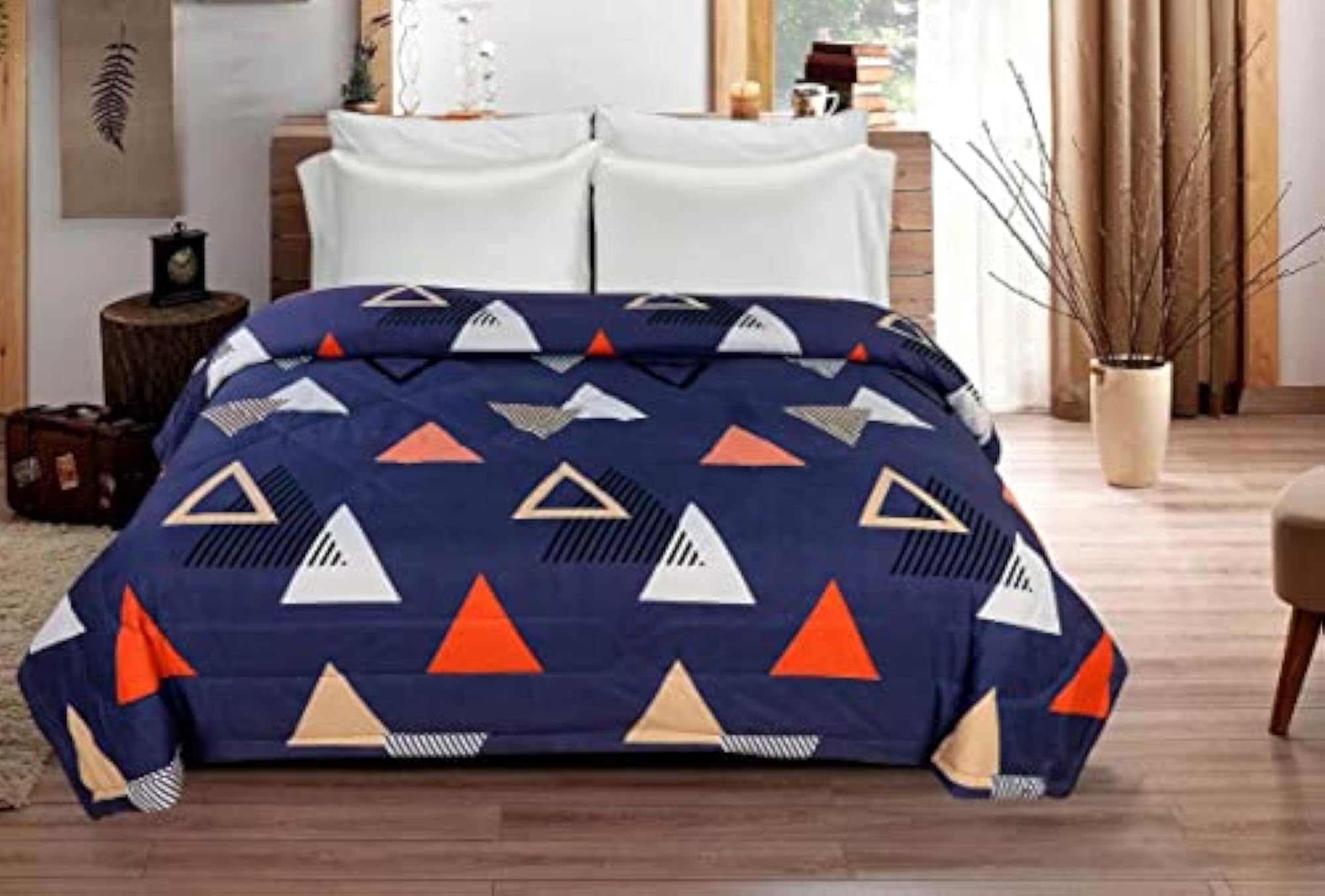 350 TC Microfiber Glace Cotton AC Bedding Set, 4 Piece Gift Set