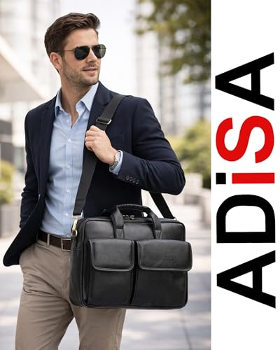 Image of ADISA Laptop Messenger Office Bag Briefcase for Work for Men (LB6055)