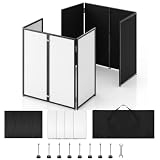 Cabina portatile per facciata DJ, supporto pieghevole da tavolo per DJ, 101,6 x 50,8 x 114,3 cm, stazione per facciata DJ per controller DJ, mixer e laptop, eventi e feste, include borsa per il