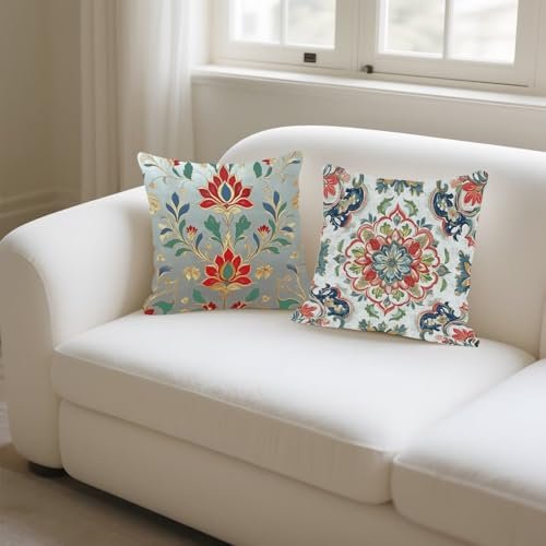 Housse coussin 35x35cm imperméable en lin avec fermeture éclair