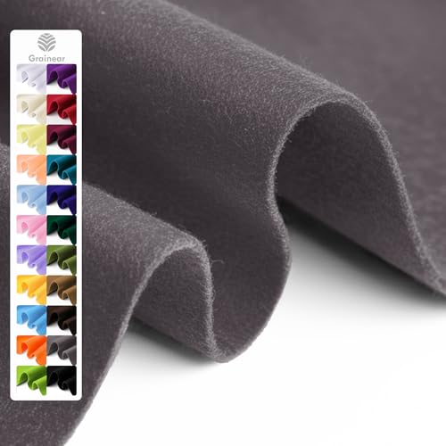 Image of Dark Gray Soft Felt Sheet, 36 inch x 36 inch, 1.6mm Thick Acrylic Felt Fabric | Premium Craft Felt for Sewing, DIY Projects, Decorations, Art, and School Projects