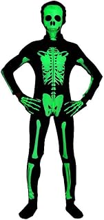 Halloween costumes kids and man Skeleton costumes bodysuit glow in the dark for boys girls adult costumes party