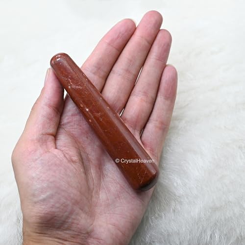 Image of Red Jasper Crystal Wand - Smooth Crystal Wand for Energy Healing, Chakra Balancing, Meditation and Home Decor - Crystals and Healing Stones for Gift