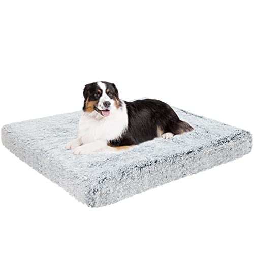 BingoPaw Coussin Grand Chien Déhoussable: Panier pour Chien Orthopédique Grande Taille Tapis pour Chiens Lavable en Peluche Matelas Imperméable en Mousse Haute Résilience 135x100x12cm Cover