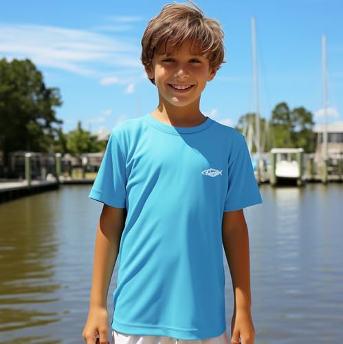 Image of Palmyth Boys Fishing Shirt Short Sleeve UPF 50+ Youth Performance T-Shirt