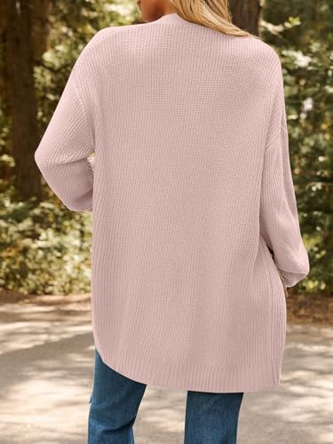 Image of LILLUSORY Womens Oversized Cardigans Soft Knit Cardigan Sweater with Pockets