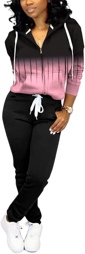Nimsruc Women's Two Piece Casual Tracksuit