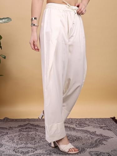 Image of Womanista Women's Viscose Rayon Fabric Farsi Salwar | Comfortable Fit & Lightweight Pant | Casual Summer Cotton Bottom for Women | Available in Plus Size