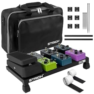👍PROFESSIONAL QUALITY - MINI+15 Pedalboard is built to last, with a solid super light aluminum frame and a durable surface that is sandblasted and sprayed. In addition, it uses a precision cutting technique to round the corners to prevent scratching ...