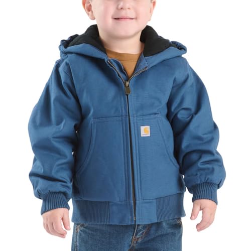 Image of Carhartt Kid's CP8587 Canvas Insulated Hooded Active Jac - Boys