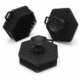Szyeequoo Silicone Air Fryer Cleaning Brush, 3 Pack, One-Piece, Black