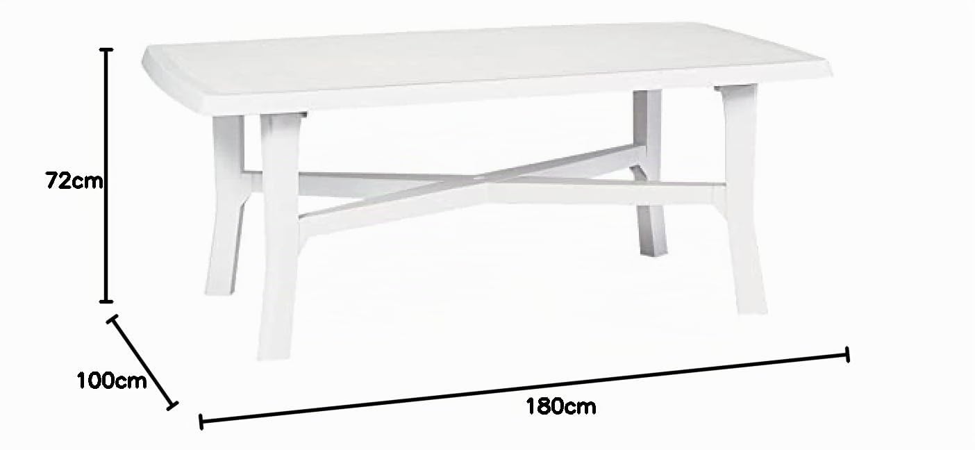 Ipae-Progarden S.P.A. Tavolo 180X100 Senna Bianco