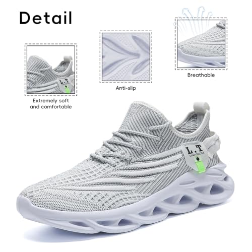FUJEAK Mens Running Shoes Casual Slip On Tennis Walking Workout Hiking Athletic Gym Sneakers Non Slip Work Jogging Cushion Light Comfort Multi-Sport Versatile Shoes3
