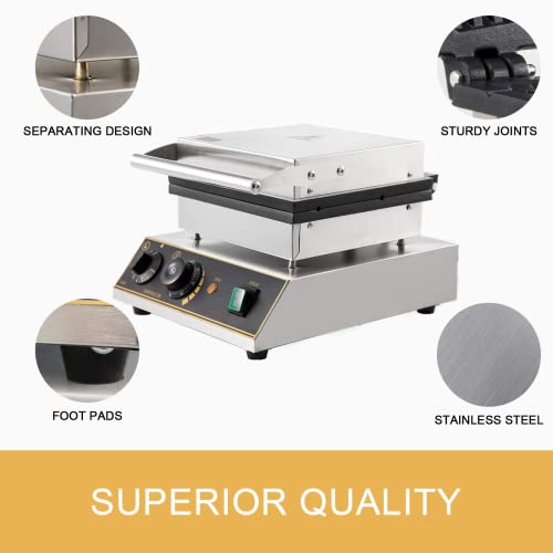 Lhmyghfdp Commercial Round Waffle Maker, Electric Waffle Maker Machine, Nonstick Stainless Steel Temperature And Time Control Heart Belgian Waffle Maker #TOP4