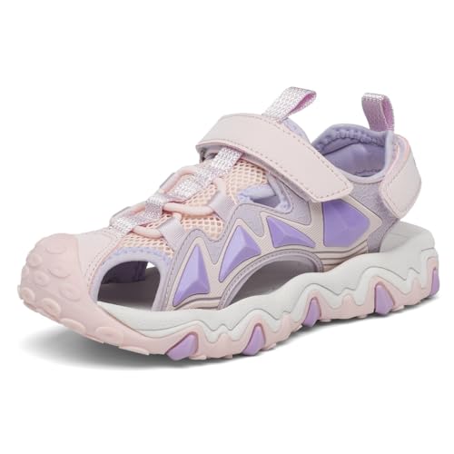 Dannto Boy's Girl's Sport Sandals Summer Closed Toe Outdoor Water Athletic Sandals (Little Kid/Big Kid)